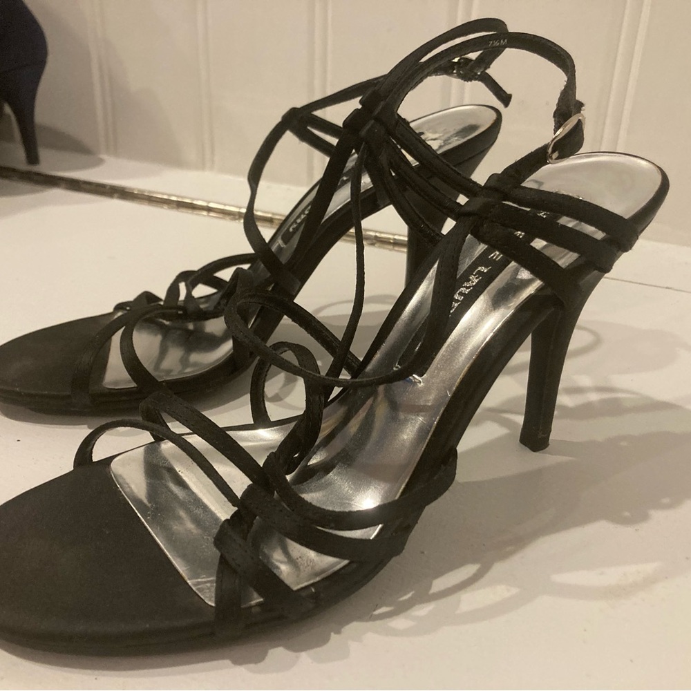 Black Strappy Heels (3” Heel)